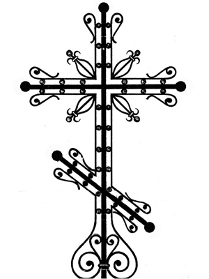 Кованый крест для могилы