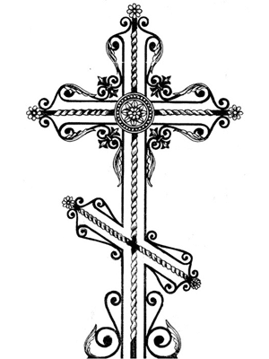 Кованый крест для могилы